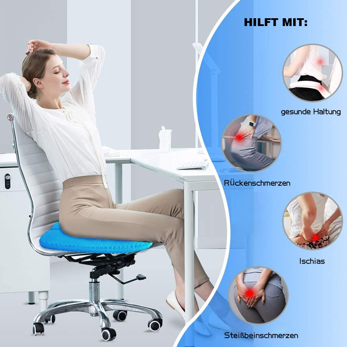 Gesunde Haltung Rückenschmerzen Bürostuhl Ischias Steißbein Schmerzen Stuhl sitzen